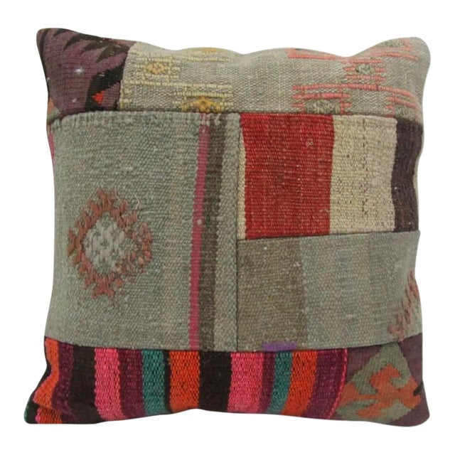 Handmade Patchwork Kilim Pillow Cover For Sale
