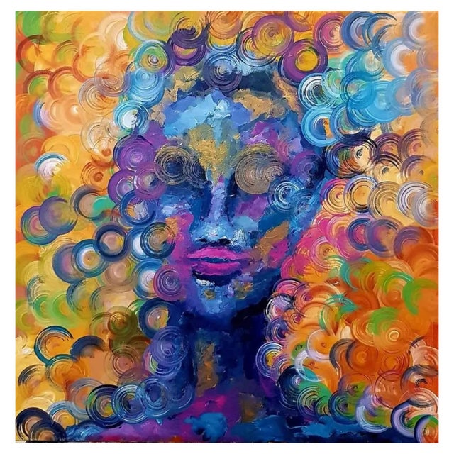 Lillo Sauto, Distracted Portrait, Acrylic on Canvas, 2022 For Sale