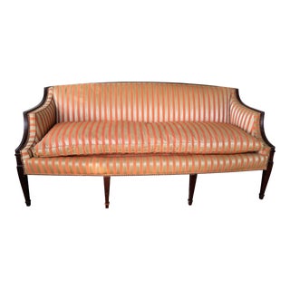 Mid 20th Century Sheraton / Federal Textured Satin Sofa For Sale