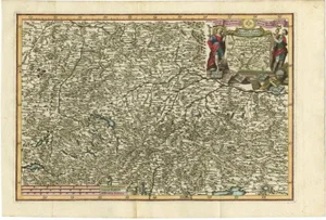 Antique Map of the Jesuit Province of Bavaria, 1700