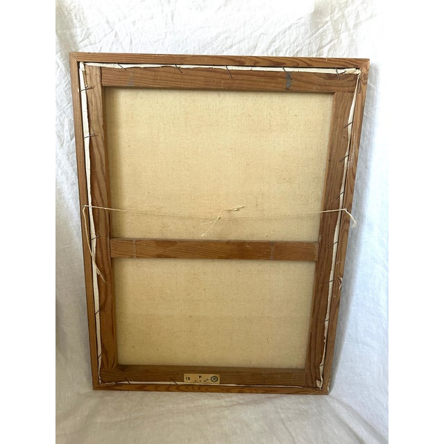 Red French Oil Painting "The Old King" For Sale - Image 8 of 8