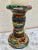 Tribal Vintage Handcrafted Glass Mosaic Beaded Pillar Candleholder For Sale - Image 3 of 4