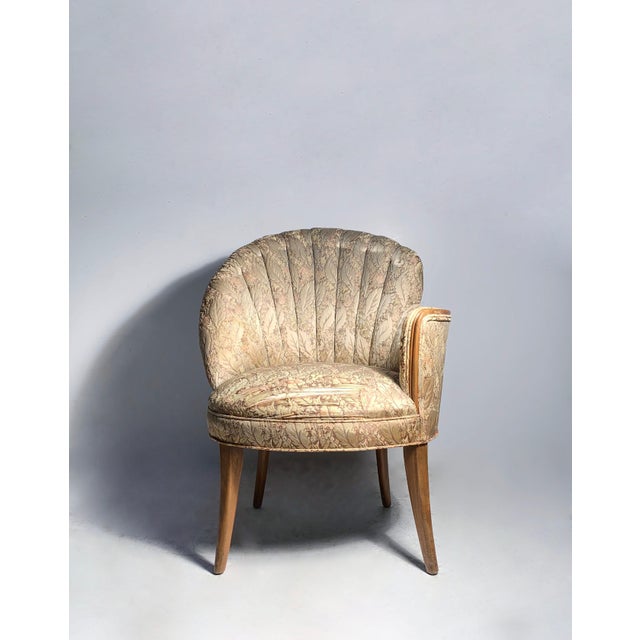 Grosfeld House Hollywood Regency Art Deco Grosfeld House Fan / Shell Chairs For Sale - Image 4 of 5