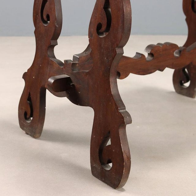 Brown Italian Walnut Coffee Table For Sale - Image 8 of 10