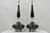 Mid-Century Modern Vintage Mid Century Modern Black Glazed Ceramic & Chrome Table Lamps - A Pair For Sale - Image 3 of 12