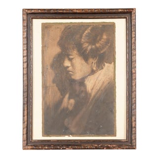 "Native American Woman Portrait" Original Photograph by Edward Curtis For Sale