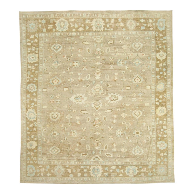 Turkish Oushak Rug 12'10" x 14'6" #18510 For Sale