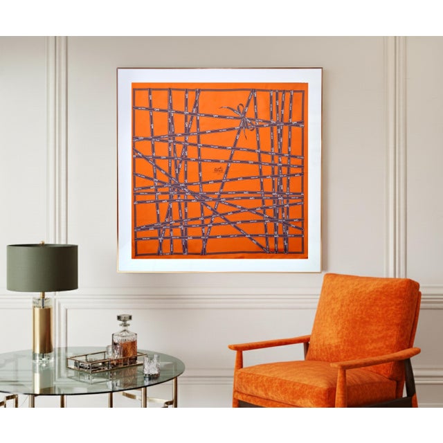 This beautiful frame of an authentic Hermès Silk Scarf "Ruban Bolduc" 1983 will bring a touch of French excellence into...