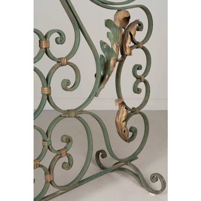 Metal Pair of French Wrought Iron Screens or Room Dividers For Sale - Image 7 of 10