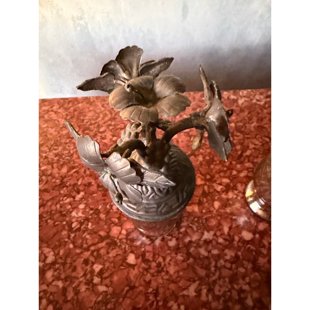 19th Century Mercury Glass and Floral Mantle Ornaments For Sale - Image 4 of 5