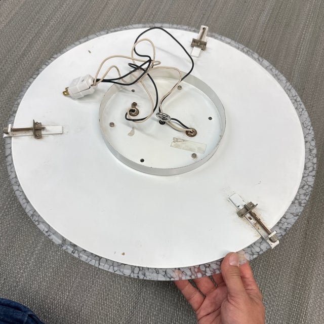 A.V. Mazzega 1970s Italian Angelo Vittorio Mazzega Murano Mushroom Flushmount Light For Sale - Image 4 of 12