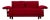 Red Fabric Multy Three-Seater Sofa Bed by Ligne Roset For Sale