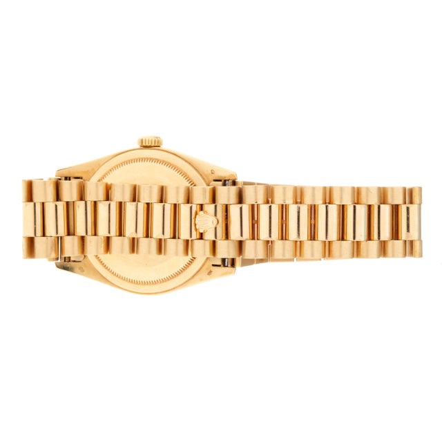 Late 20th Century Vintage Rolex Day-Date 18k Gold Watch, Champagne Dial, Circa 1979 For Sale - Image 5 of 14