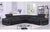 Early 21st Century Favo Black Leather Match Sectional Sofa For Sale - Image 5 of 5