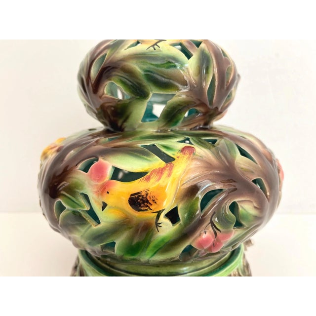 Early 20th Century 1950s Italian Flora & Fauna Lamp For Sale - Image 5 of 17