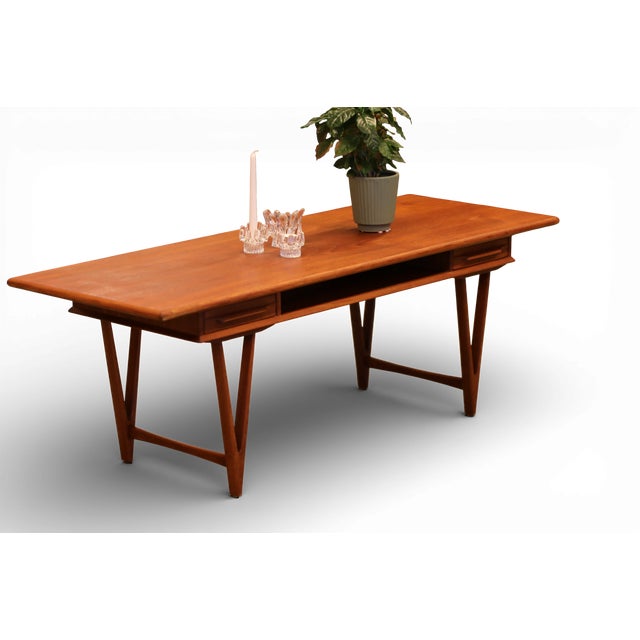 Coffee Table in Teak with Drawers and Magazine Rack by EW Bach, 1960s For Sale - Image 11 of 18