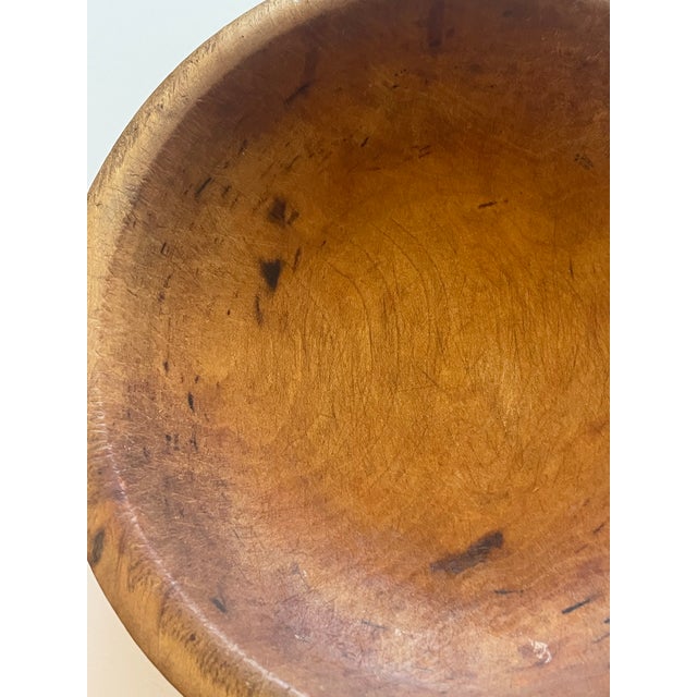 Farmhouse Wooden 1800’s Farmhouse Bowls, a Pair For Sale - Image 3 of 12