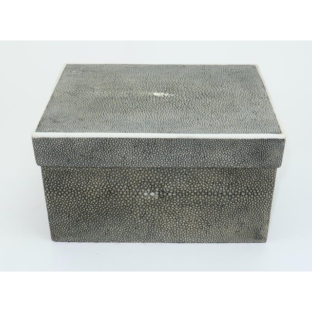 R & Y Augousti Shagreen Wood Lined Decorative French Box For Sale In Atlanta - Image 6 of 13