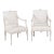 Pair, 19th Century Swedish Gustavian Gray Painted Armchairs For Sale