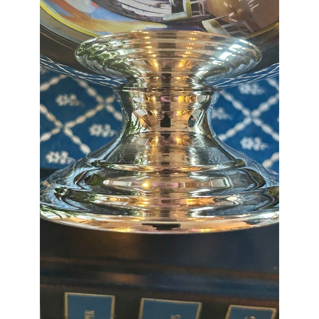 Vintage Wm Rogers Silver Plate Pedestal Dish With Gadroon Trim For Sale In New Orleans - Image 6 of 10