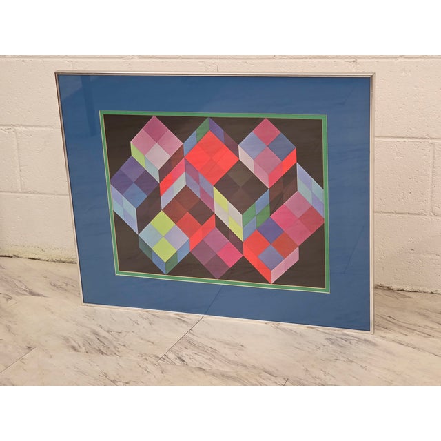 Victor Vasarely Victor Vasarely 'Tridim-K' Abstract Lithograph For Sale - Image 4 of 5