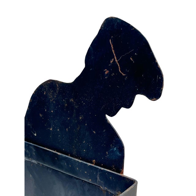 Black Vintage Folk Art Golfer Umbrella Stand | Hand-Painted Cast Iron Caddie Figure For Sale - Image 8 of 18
