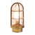 Old industrial cage lamp, ship's lamp made of glass and brass, marked IR on the glass and on the housing, which stands for...