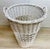Rustic Vintage 1980s Large White Wicker Handled Basket For Sale - Image 3 of 8