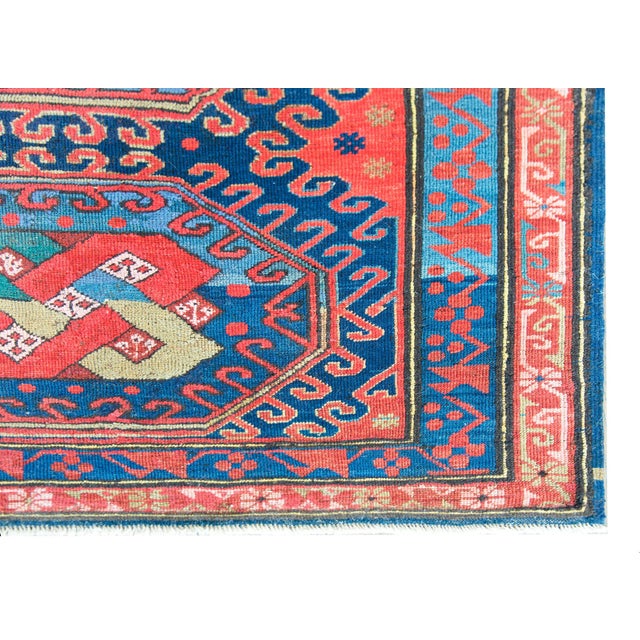 Tribal Early 20th Century Persian Kazak Rug For Sale - Image 3 of 15