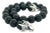 1990s David Yurman Authentic Estate Onyx Spiritual Beads Bracelet 8 Sterling Silver For Sale