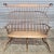American Late 20th Century Windsor Chair Comb Back Bench W Arms, Tiger Maple, Oak & Maple Made in Ohio For Sale - Image 3 of 12