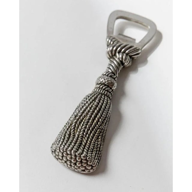 Silver Vintage Silver-Plated Tassel Bottle Opener from Silea, France, 1970s For Sale - Image 8 of 11