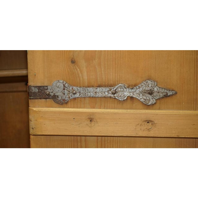 German Aqua Blue Hand Painted Marriage Wardrobe, 1818 For Sale - Image 17 of 18