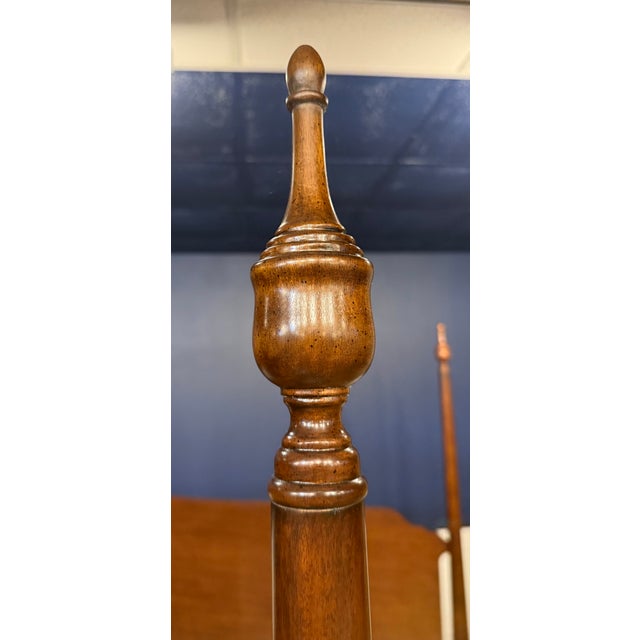 Traditional Mahogany King Size Pencil Post Bed by Leighton Hall - Showroom Sample For Sale - Image 10 of 10