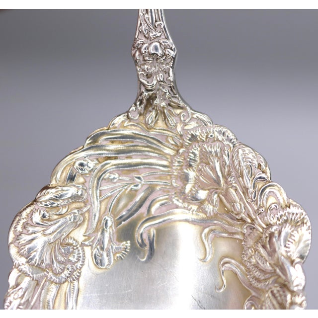 Antique Watson Co. Art Nouveau Sterling Silver "Carnation" Serving Spoon, C. 1905 For Sale - Image 9 of 13