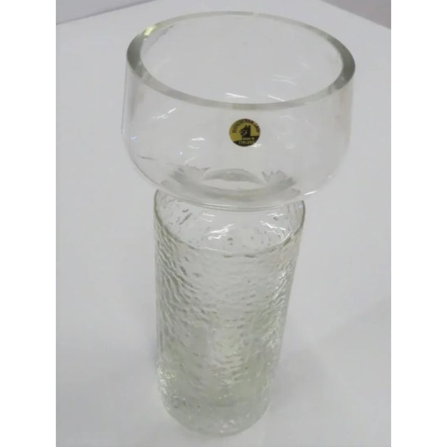 Mid-Century Modern Scandinavian Modern Safari Textured Glass Vase by Tamara Aladin for Riihimäen Lasi Oy of Finland For Sale - Image 3 of 11