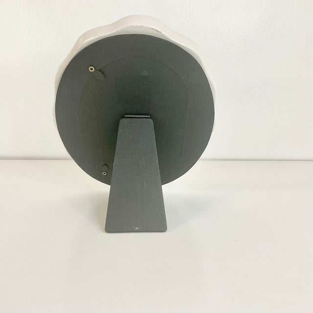 White Vintage Art Nouveau Victorian Farmhouse Ceramic Oval Photo Frame. For Sale - Image 8 of 9