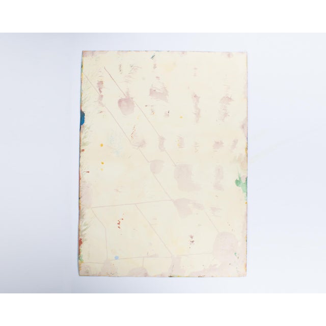 Paper 1980s Abstract Acrylic Landscape by Harry Hilson For Sale - Image 7 of 7