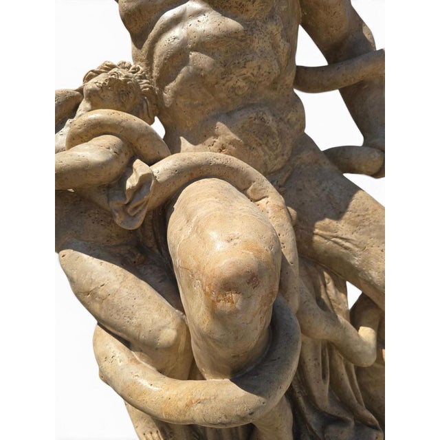 Italian Artist, Life-Size Lacoonte Sculpture, Marble For Sale - Image 13 of 16