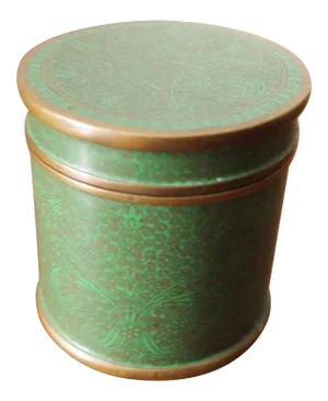 Chinese Green Cloisonné Box