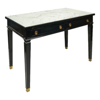 A French Black Lacquer Writing Table For Sale