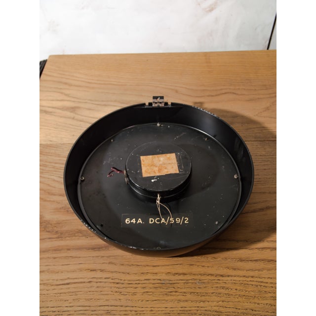 Metal Bakelite Synchronome Wall Clock with Gold Bezel for GPO, England, 1960s For Sale - Image 7 of 14