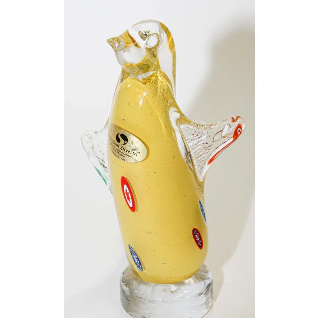 Glass 1960s Murano Hand Blown Art Glass Bird Figurine For Sale - Image 7 of 13