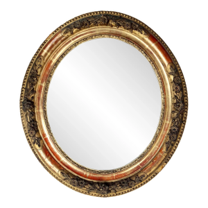 Late 19th Century Oval French Giltwood Wall Mirror