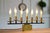 Gold 1970s Brutalist Electric Menorah Candelabra 7 Lights For Sale - Image 8 of 8