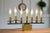 Gold Brutalist 7 Light Menorah Candelabra For Sale - Image 8 of 8