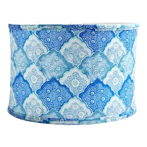 The House of Scalamandré Akira Drum Shade, Porcelain Blue