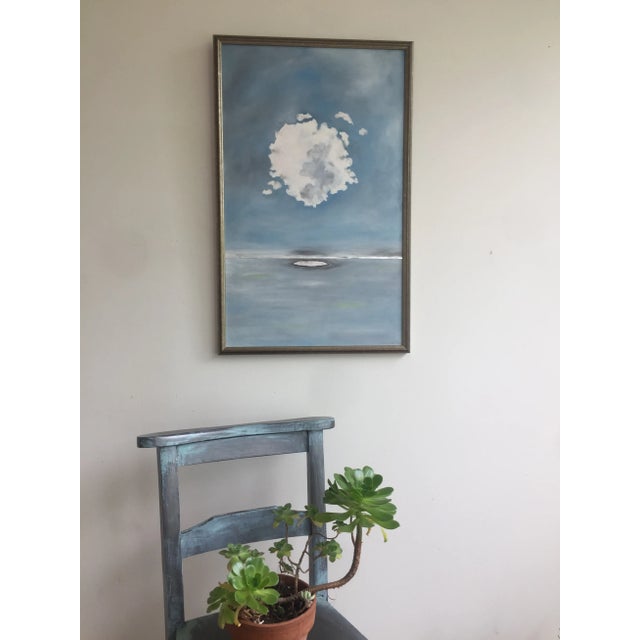 Golden Rectangle Cloud Original Painting, Framed For Sale - Image 4 of 5