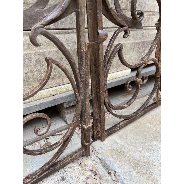 Pair of 17th/18th Century Forged Iron Low Gates From Haute-Savoie, France For Sale - Image 14 of 18