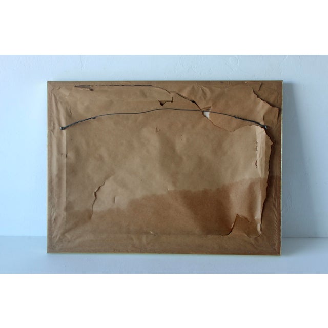 Vintage Needlepoint Tapestry Abstract Geometric Design Framed For Sale - Image 10 of 13